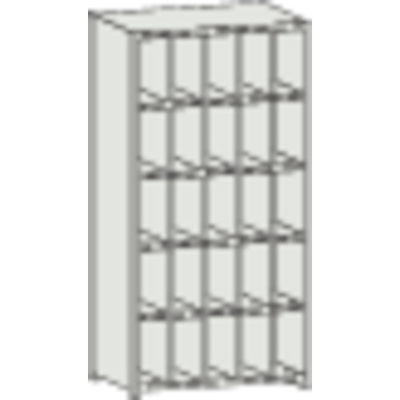 トラスコ中山 TRUSCO スチール製区分棚 KC型 コボレ止めなし 889X264XH1802 5列5段 KC-5050 1台(1個)（直送品）