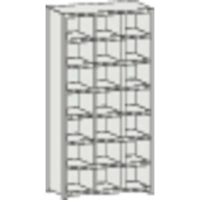 トラスコ中山 TRUSCO スチール製区分棚 KC型 コボレ止めなし 889X264XH1802 3列7段 KC-3070 1台(1個)（直送品）