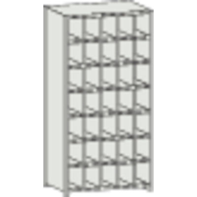 トラスコ中山 TRUSCO スチール製区分棚 KC型 コボレ止めなし 889X264XH1802 5列7段 KC-5070 1台(1個)（直送品）