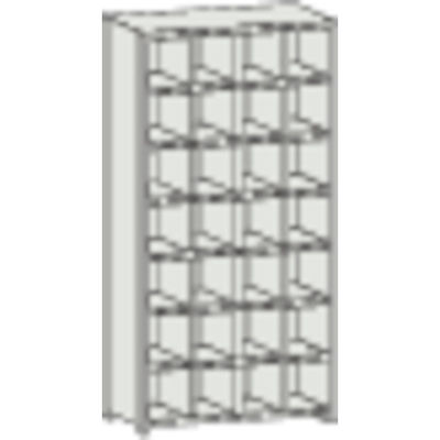 トラスコ中山 TRUSCO スチール製区分棚 KC型 コボレ止めなし 889X264XH1802 4列7段 KC-4070 1台(1個)（直送品）