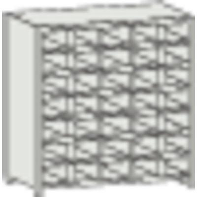 トラスコ中山 TRUSCO スチール製区分棚 KA型 コボレ止め付 889X214XH927 5列7段 KA-5073 1台(1個)（直送品）