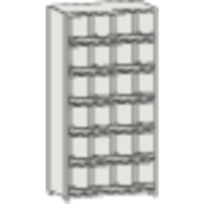 トラスコ中山 TRUSCO スチール製区分棚 KCーM型 前当り付 875X250XH1800 4列6段 KC-4060M 1台(1個)（直送品）