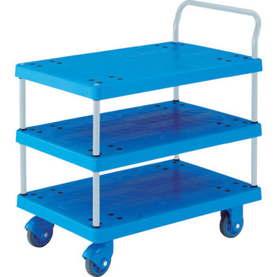 トラスコ中山 TRUSCO 樹脂台車 グランカート サイレント 3段片袖 900X605 TP-X905 1台 489-3832（直送品）