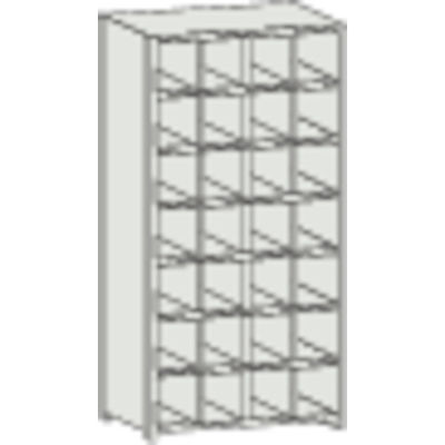 トラスコ中山 TRUSCO スチール製区分棚 KB型 コボレ止め付 889X264XH1802 4列7段 KB-4070 1台(1個)（直送品）