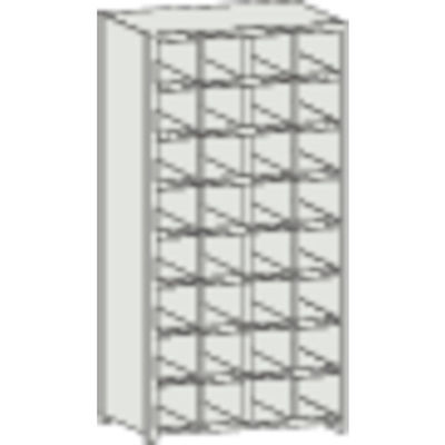 トラスコ中山 TRUSCO スチール製区分棚 KB型 コボレ止め付 889X264XH1802 4列8段 KB-4080 1台(1個)（直送品）