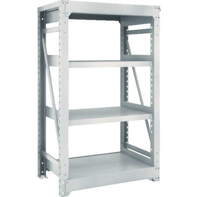 TRUSCO スチールラック M10型重量棚 900X620XH1500 4段 単体 ネオグレー M10-5364 NG 1台(1個)（直送品）