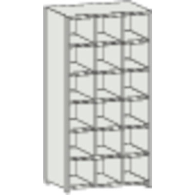 トラスコ中山 TRUSCO スチール製区分棚 KB型 コボレ止め付 889X264XH1802 3列6段 KB-3060 1台(1個)（直送品）