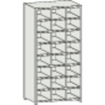 トラスコ中山 TRUSCO スチール製区分棚 KB型 コボレ止め付 889X264XH1802 3列8段 KB-3080 1台(1個)（直送品）