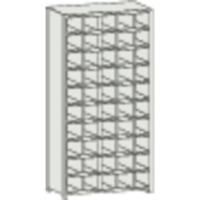 トラスコ中山 TRUSCO スチール製区分棚 KA型 コボレ止め付 889X214XH1802 5列10段 KA-5100 1台(1個)（直送品）