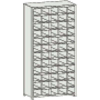 トラスコ中山 TRUSCO スチール製区分棚 KA型 コボレ止め付 889X214XH1802 5列12段 KA-5120 1台(1個)（直送品）