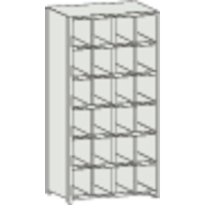 トラスコ中山 TRUSCO スチール製区分棚 KB型 コボレ止め付 889X264XH1802 4列6段 KB-4060 1台(1個)（直送品）