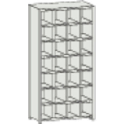 トラスコ中山 TRUSCO スチール製区分棚 KA型 コボレ止め付 889X214XH1802 4列7段 KA-4070 1台(1個)（直送品）