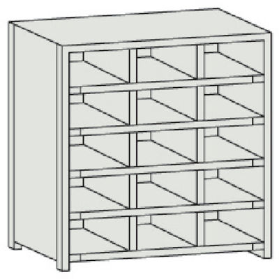 トラスコ中山 TRUSCO スチール製区分棚 KB型 コボレ止め付 W875×D250×H925 3列5段 KB-3053 1台(1個)（直送品）