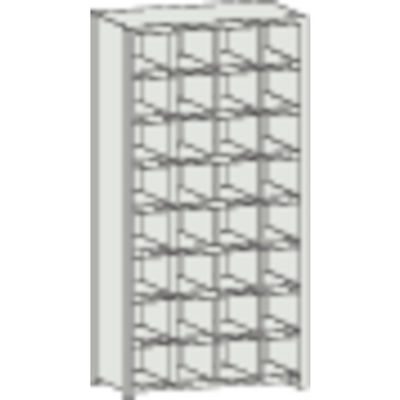 トラスコ中山 TRUSCO スチール製区分棚 KA型 コボレ止め付 889X214XH1802 4列8段 KA-4080 1台(1個)（直送品）