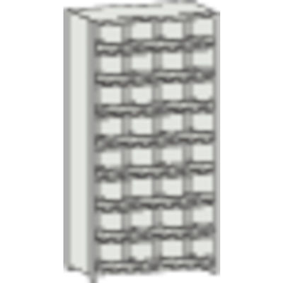 トラスコ中山 TRUSCO スチール製区分棚 KCーM型 前当り付 875X250XH1800 4列8段 KC-4080M 1台(1個)（直送品）