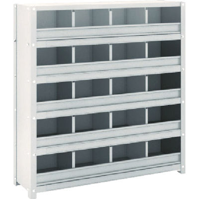 トラスコ中山 TRUSCO スチール製区分棚 KCーM型 前当り付 875X250XH925 4列5段 KC-4053M 1台(1個)（直送品）