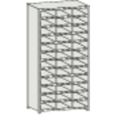 トラスコ中山 TRUSCO スチール製区分棚 KB型 コボレ止め付 W875×D250×H1800 3列12段 KB-3120 1台(1個)（直送品）