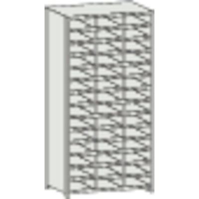 トラスコ中山 TRUSCO スチール製区分棚 KB型 コボレ止め付 W875×D250×H1800 3列14段 KB-3140 1台(1個)（直送品）