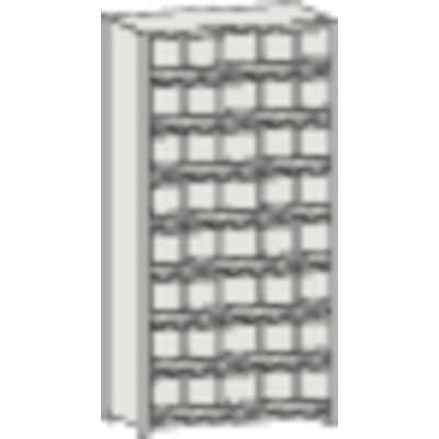 トラスコ中山 TRUSCO スチール製区分棚 KCーM型 前当り付 875X250XH1800 5列8段 KC-5080M 1台(1個)（直送品）