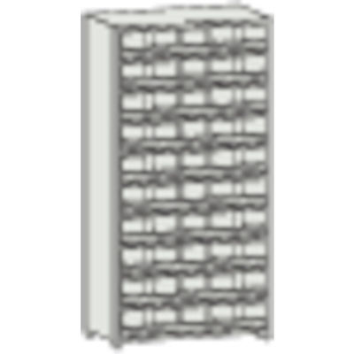 トラスコ中山 TRUSCO スチール製区分棚 KCーM型 前当り付 875X250XH1800 5列10段 KC-5100M 1台(1個)（直送品）