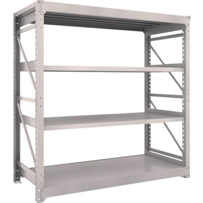 TRUSCO スチールラック M10型重量棚 1800X760XH1800 4段 単体 ネオグレー M10-6674 NG 1台(1個)（直送品）
