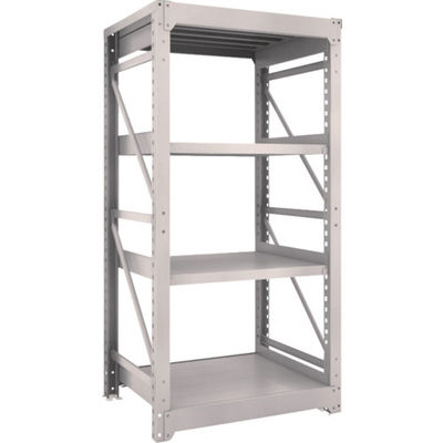 TRUSCO スチールラック M10型重量棚 900X760XH1800 4段 単体 ネオグレー M10-6374 NG 1台(1個)（直送品）