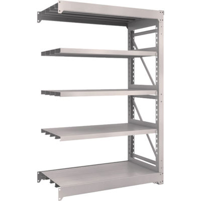 TRUSCO スチール製重量ボルト式棚 M10型 W1200×D620×H1815 5段 連結 ネオグレー M10-6465B NG（直送品）