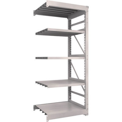 TRUSCO スチールラック M10型重量棚 900X760XH2100 5段 連結 ネオグレー M10-7375B NG 1台(1個)（直送品）