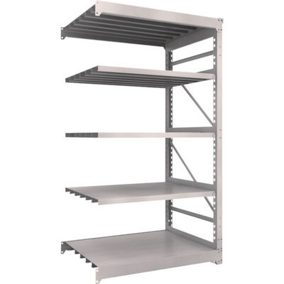 TRUSCO スチールラック M10型重量棚 1200X900XH2100 5段 連結 ネオグレー M10-7495B NG 1台(1個)（直送品）