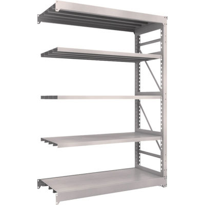 TRUSCO スチールラック M10型重量棚 1500X620XH2100 5段 連結 ネオグレー M10-7565B NG 1台(1個)（直送品）