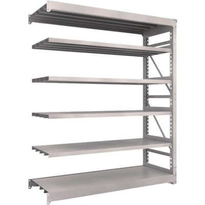 TRUSCO スチール製重量ボルト式棚 M10型 W1800×D620×H2115 6段 連結 ネオグレー M10-7666B NG（直送品）