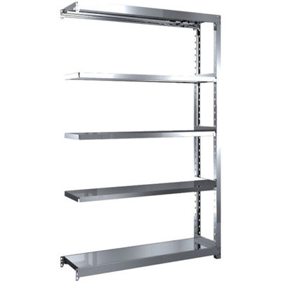 トラスコ中山 TRUSCO ステンレス棚 ステンレス軽中量棚 増結 W1160XD300XH1800 5段 SM2-6435B 1台(1個)（直送品）