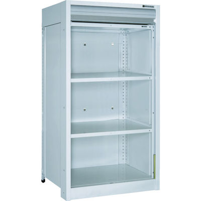 トラスコ中山 TRUSCO 軽中量棚150型 シャッター付棚900×300×H1200 4段 TLA43K-24MG 1台(1個) 758-5233（直送品）