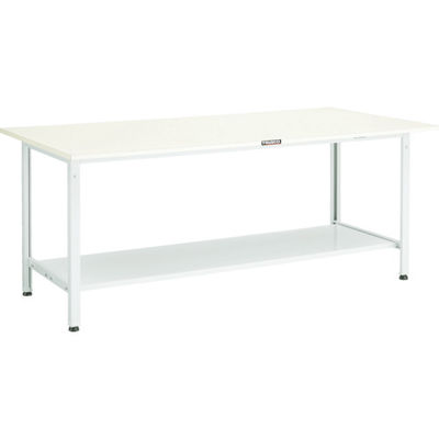 トラスコ中山 TRUSCO 軽荷重作業台(300kg)AE型 900X600XH740 下棚2枚付 グリーン色 AE-0960LT2 1台（直送品）