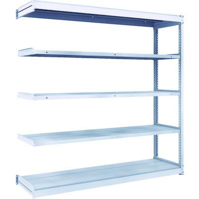 TRUSCO TUG型軽中量ボルトレス棚 200kg 連結型 1840×474×H1800 5段 TUG200-66S-5B 1台(1個)（直送品）