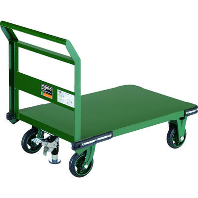 トラスコ中山 TRUSCO 鋼鉄製運搬車 900X600 ハンドル側自在車 鋳物車輪 Lストッパー付 OH-2RSS 1台 768-0767（直送品）