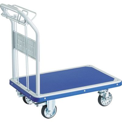 TRUSCO プレス製台車 ドンキーカート 折畳 915×615 ハンド式 ピン式4輪ストッパー付 制動ブレーキ付 301NJKHB4S（直送品）