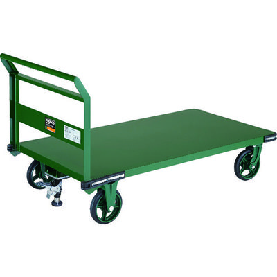 トラスコ中山 TRUSCO 鋼鉄製運搬車 1400X750 Φ200鋳物車輪 Lストッパー付 OH-1LSS 1台 768-0686（直送品）