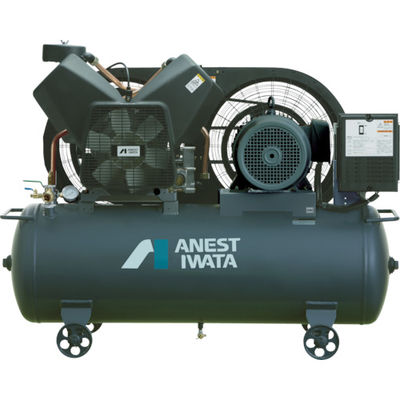 アネスト岩田 レシプロコンプレッサ(タンクマウント・オイルフリータイプ)50Hz モーター出力5.5kW TFP55CF-10M5 1台（直送品）