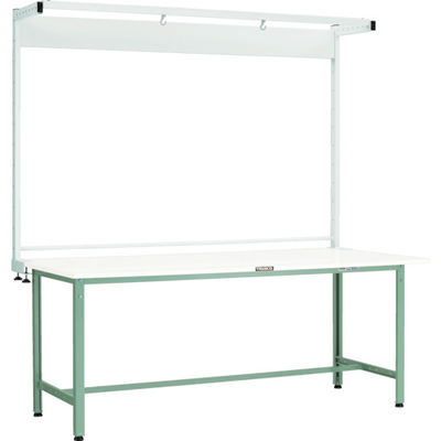 TRUSCO 軽荷重作業台(300kg)AE型 1800X900XH1948(全高) ツールハンガー付 ホワイト色 RAE-1809THNW（直送品）