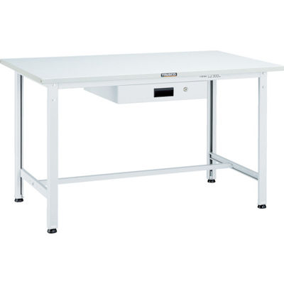 TRUSCO 軽荷重作業台(300kg)AE型 1800X900XH740 薄型1段引出付 ホワイト色 RAE-1809UDK1W 1台（直送品）