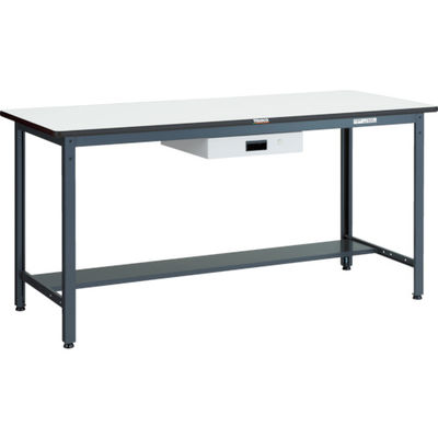 TRUSCO 中荷重立作業台(500kg)HAEW型 900X600XH885 薄型1段引出付 ダークグレー色 HAEWP-0960UDK1（直送品）