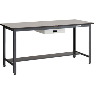 TRUSCO 中荷重立作業台(500kg)HAEW型 900X600XH885 薄型1段引出付 ダークグレー色 HAEWS-0960UDK1（直送品）