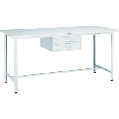 TRUSCO 軽荷重立作業台(300kg)HAE型 900X600XH900 2段引出付 グリーン色 HSAE-0960F2 1台（直送品）