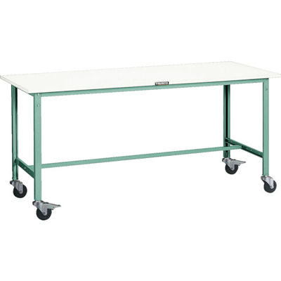 TRUSCO 軽荷重作業台(150kg)AE型 900X600XH845 φ100キャスター付 ホワイト色 RAE-0960C100 W（直送品）