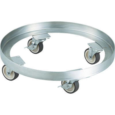 トラスコ中山 TRUSCO SUS304 ドラム缶台車 350L ステン金具 NU車輪 SDA-350-SNU 1台 818-5158（直送品）