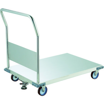 トラスコ中山 TRUSCO オールステンレス台車 コーナーC付 1200X750 NU ストッパー付 AS-1B-100NU-S 1台（直送品）