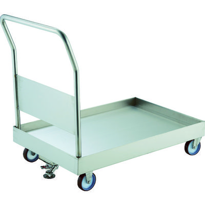 トラスコ中山 TRUSCO ステンレス台車 オールSUS304 皿型台車 900X600 NU車輪 ストッパー付 SSAR-2NU-S 1台（直送品）