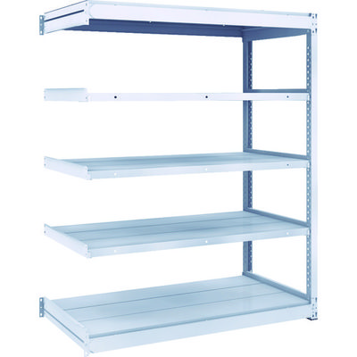 TRUSCO TUG型軽中量ボルトレス棚 200kg 連結型 1240×624×H1500 5段 TUG200-54L-5B 1台(1個)（直送品）