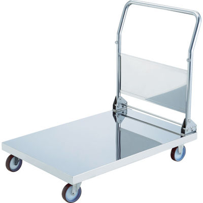 トラスコ中山 TRUSCO 折りたたみ式オールステンレス台車 800X450 φ100NU AS-O-3-100NU 1台 855-7753（直送品）